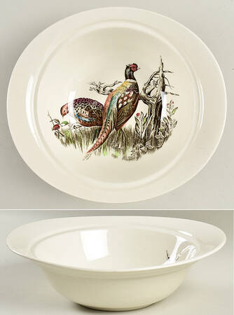 Game Birds Cream Round Vegetable No Lid