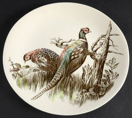 Game Birds Cream Dinner Plate