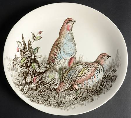 Game Birds Cream Dinner Plate