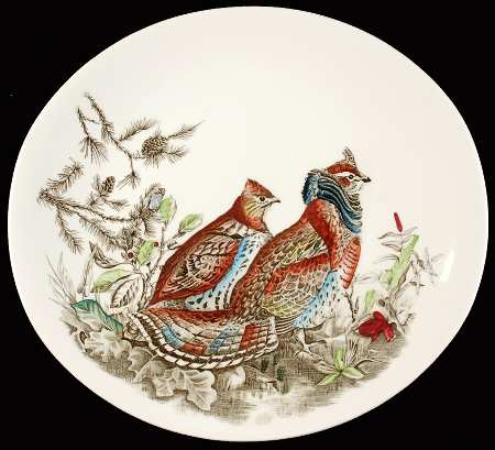 Game Birds Cream Large Dinner Plate