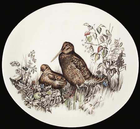 Game Birds Cream Large Dinner Plate