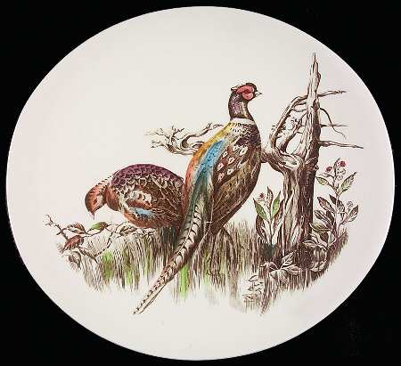 Game Birds Cream Large Dinner Plate