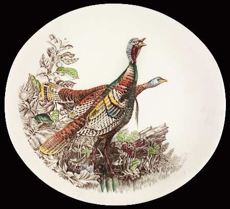 Game Birds Cream Large Dinner Plate