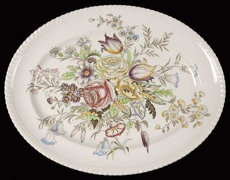 Garden Bouquet 14" Oval Serving Platter