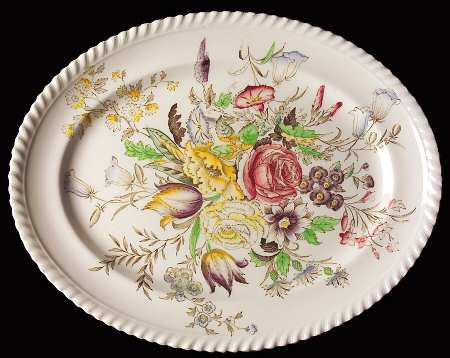 Garden Bouquet 11" Oval Serving Platter