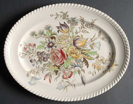 Garden Bouquet 12" Oval Serving Platter