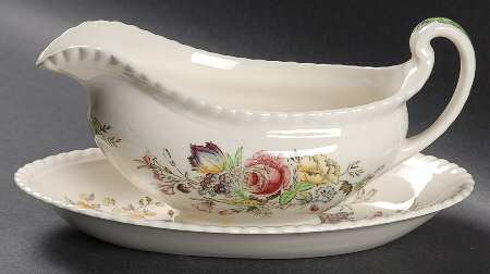 Garden Bouquet Gravy Boat & Underplate/Relish