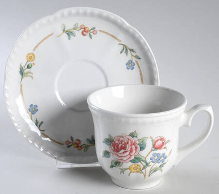 Garden Party Flat Cup & Saucer Set