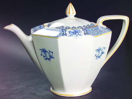 Geneva Blue and White Teapot & Lid
