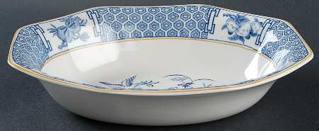 Geneva Blue and White 9" Oval Vegetable Bowl