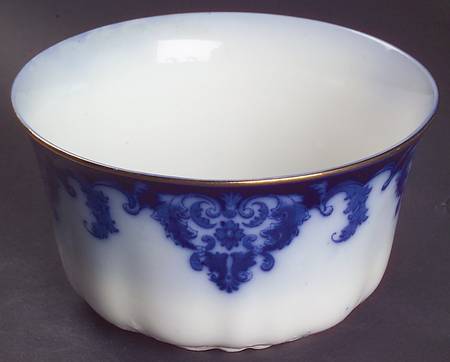 Georgia (Flow Blue, Gold Trim) Cranberry Bowl