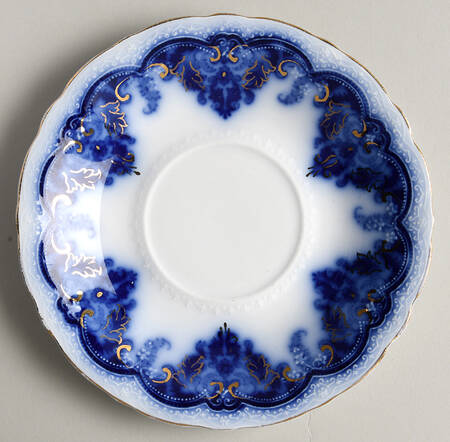 Georgia (Flow Blue, Gold Trim) Saucer
