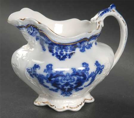Georgia (Flow Blue, Gold Trim) Creamer