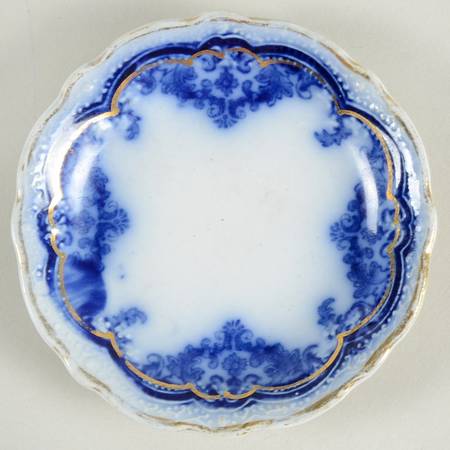 Georgia (Flow Blue, Gold Trim) Butter Pat