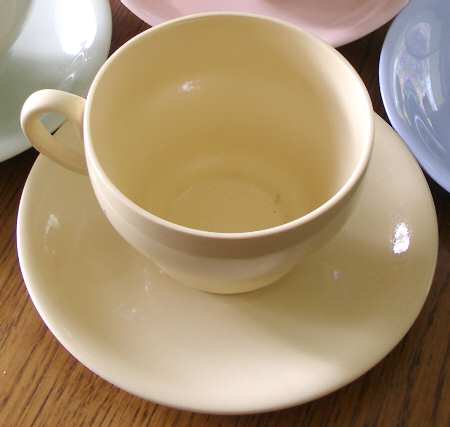 Golden Cloud Flat Cup & Saucer Set