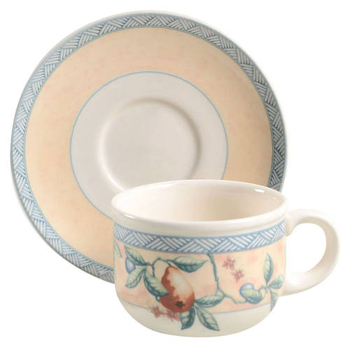 Golden Pears Flat Demitasse Cup & Saucer Set