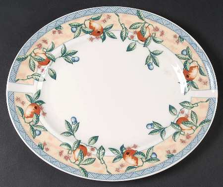 Golden Pears 12" Oval Serving Platter