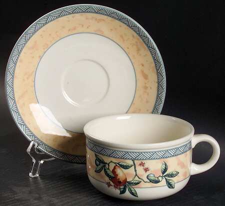 Golden Pears Breakfast Cup & Cream Soup Saucer Set