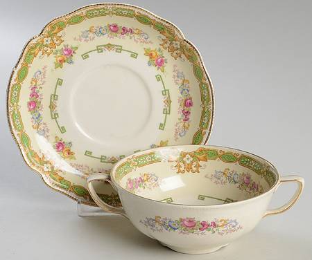 Granville Flat Cream Soup Bowl & Saucer Set