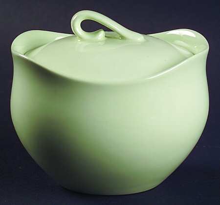 Green Cloud Sugar Bowl & Lid