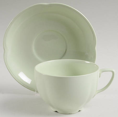 Greendawn Flat Cup & Saucer Set
