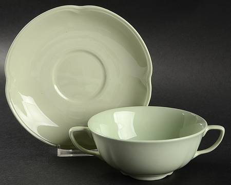 Greendawn Flat Cream Soup Bowl & Saucer Set