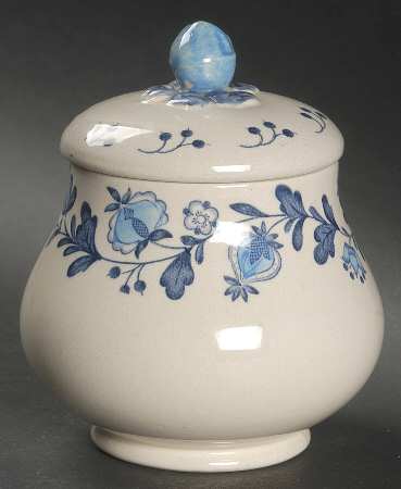 Gretchen Blue Sugar Bowl & Lid