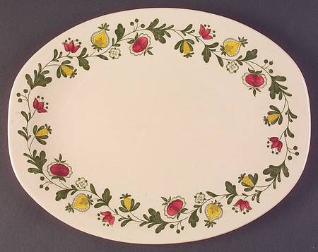 Gretchen Green 12" Oval Serving Platter