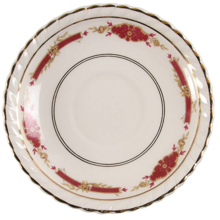 Guildford Maroon Saucer for Demitasse Cup