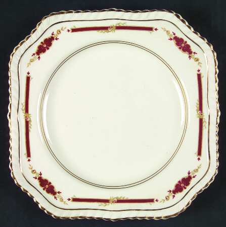 Guildford Maroon Square Salad Plate