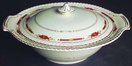 Guildford Maroon Round Covered Vegetable