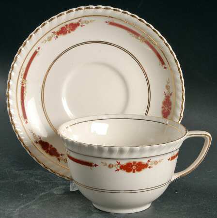 Guildford Maroon Oversized Cup & Saucer Set