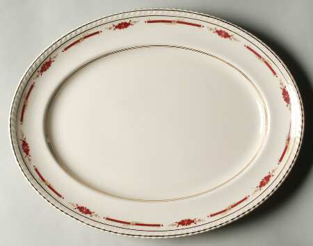 Guildford Maroon 16" Oval Serving Platter