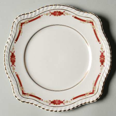 Guildford Maroon Square Salad Plate