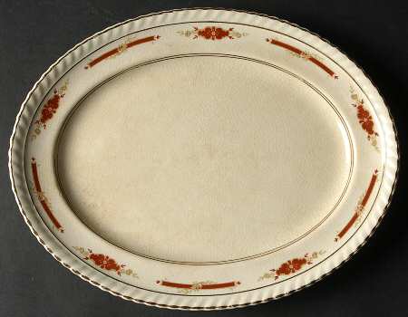 Guildford Maroon 10" Oval Serving Platter