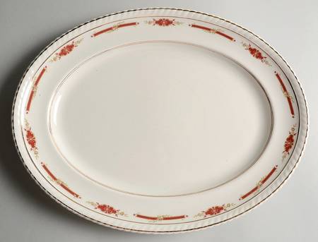 Guildford Maroon 14" Oval Serving Platter