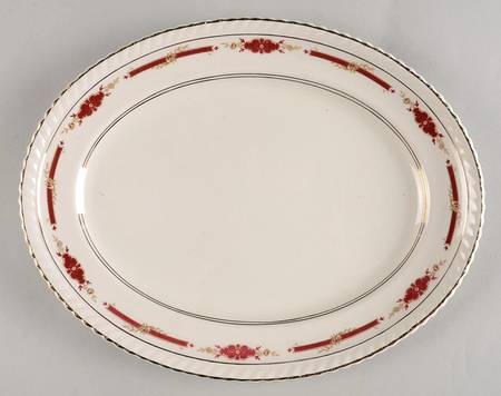 Guildford Maroon 11" Oval Serving Platter
