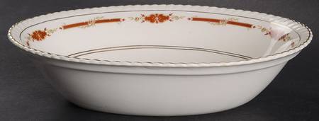 Guildford Maroon 9" Oval Vegetable Bowl