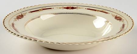 Guildford Maroon Rim Soup Bowl