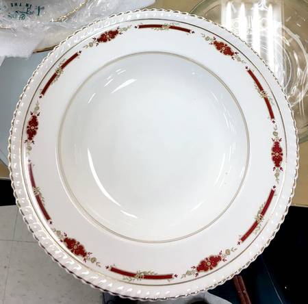 Guildford Maroon Large Rim Soup Bowl