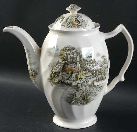 Happy England Green Multicolor Coffee Pot & Lid