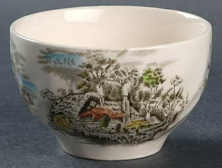 Happy England Green Multicolor Mini Open Sugar Bowl