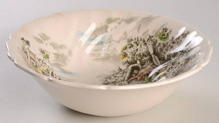 Happy England Green Multicolor 8" Round Vegetable Bowl
