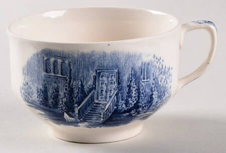 Haddon Hall Blue Flat Cup