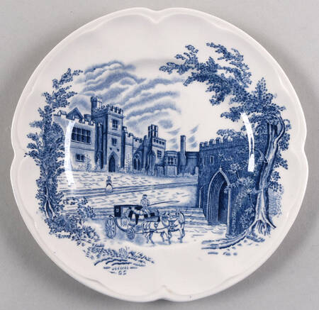 Haddon Hall Blue Bread & Butter Plate