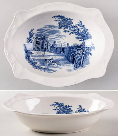 Haddon Hall Blue 9" Oval Vegetable Bowl