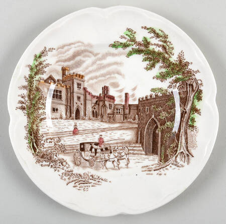 Haddon Hall Brown Multicolor Bread & Butter Plate