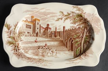 Haddon Hall Brown Multicolor Large Sandwich Tray