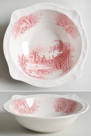 Haddon Hall Pink 8" Round Vegetable Bowl