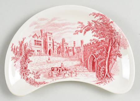 Haddon Hall Pink Crescent Salad Plate